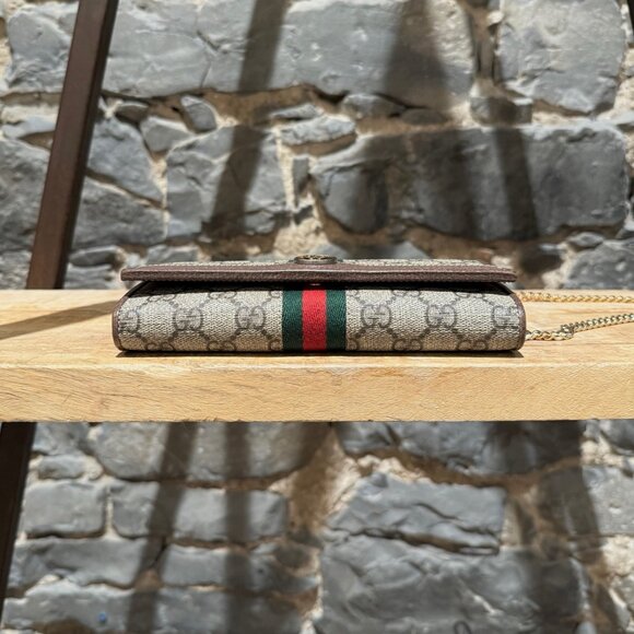 Gucci Brown Supreme GG Ophidia Wallet On Chain - Picture 6 of 16